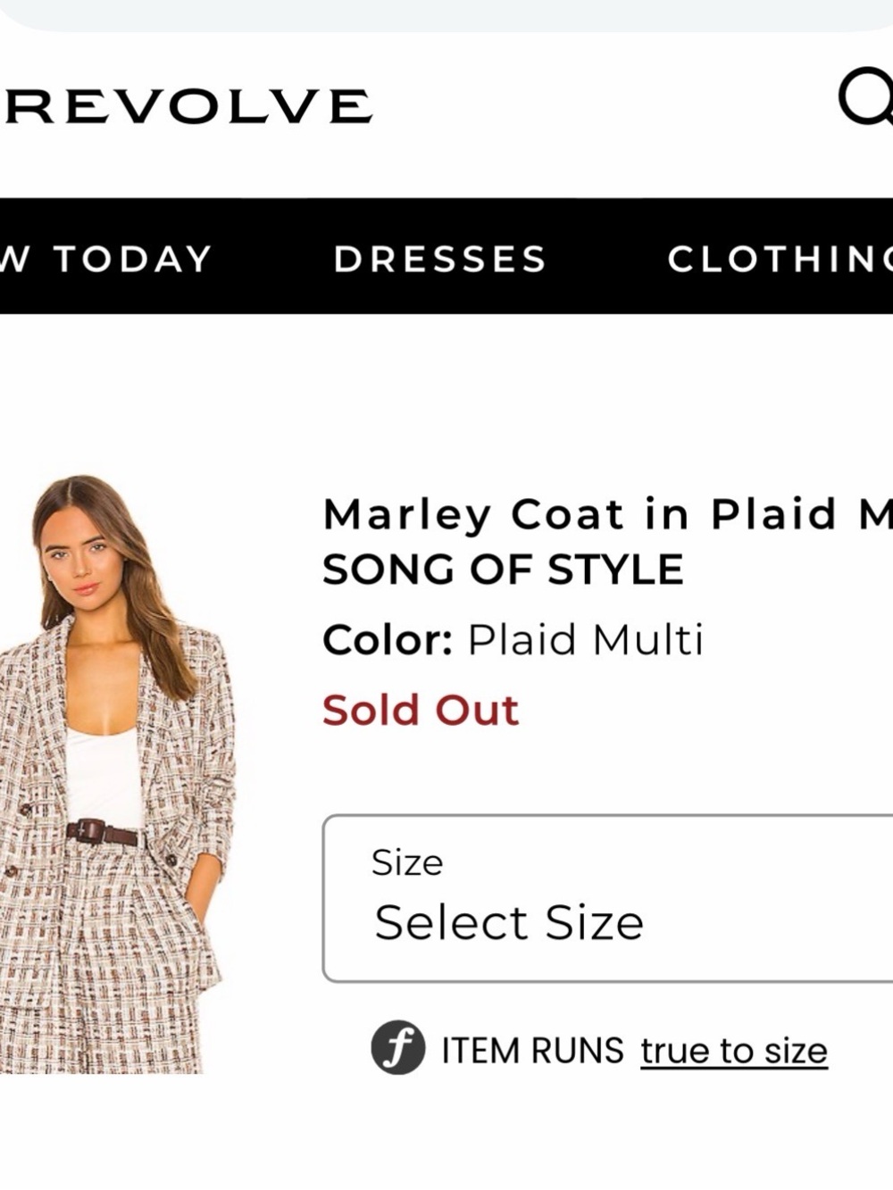 Revolve x Song of Style Plaid Multi Trench Coat